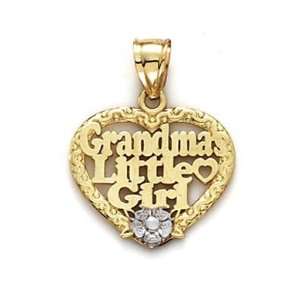  14k Two Tone Grandmas Little Girl Pendant   JewelryWeb 