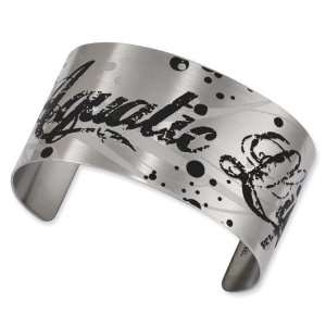  Stainless Steel Aquatic Life Brushed Cuff Bangle Jewelry
