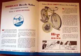 classic 1934 Colson Hi Lo Bicycle CATALOG antique bike  
