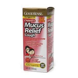 Good Sense Childrens Mucus Relief Cough Liquid, Cherry Flavor, 4 fl 