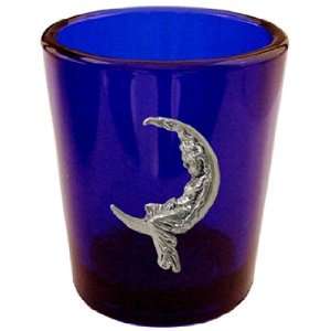 GLASS VOTIVE HLDR 3in. CB  LADY MOON