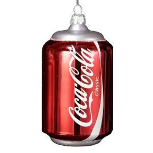   Adler 4 3/4 Inch Glass Classic Coca Cola Can Ornament