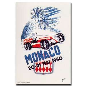  Monaco 1950 by George Ham Gallery Wrapped 18x24 Canvas Art 