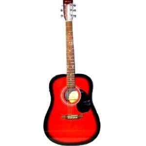    Huntington Dreadnaught Acoustic Guitar  Red