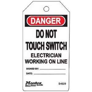 Master Lock Danger   Do Not Touch Switch   Electrician Working On 