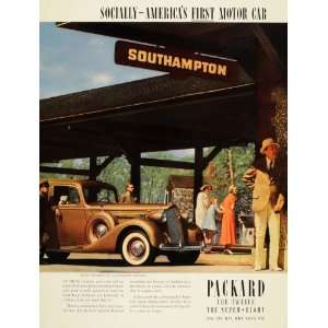  1937 Ad Packard Southampton Long Island Train Station 