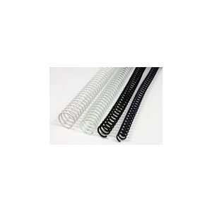   Plastic Spiral Binding Coils, 10mm, Black, Box of 100