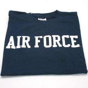  Air Force T shirt   Vertical, Navy   Large Sports 