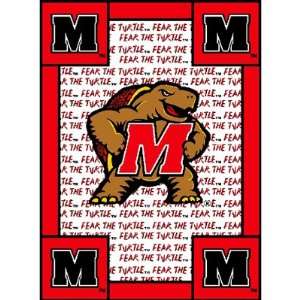   of Maryland Terrapins Fear The Turtle Afghan