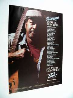 Peavey Guitar Amps amplifiers Mississippi theme 1991 Ad  