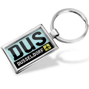 Keychain Airport code DUS / Dusseldorf country Germany   Hand Made 