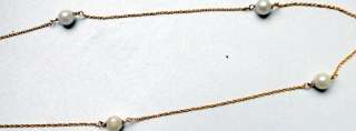 designer 18 K solid gold pearl necklace jewelry  