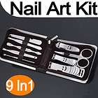 9in1 Nail Art Clipper Pedicure Manicure Tweezer Cutter Earpick Tool 