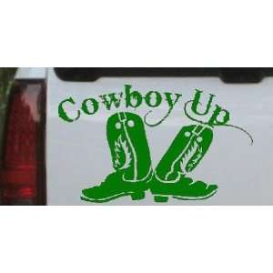  Cowboy Up With Boots Rodeo Western Car Window Wall Laptop 