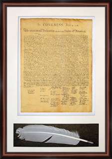 DECLARATION of INDEPENDANCE Historical Document, Framed  