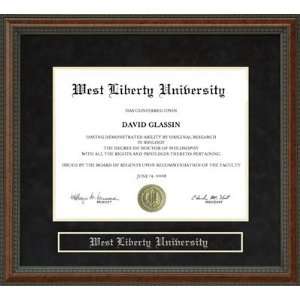  West Liberty University Diploma Frame