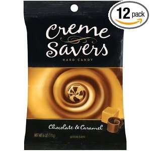 Creme Savers Hard Candy Chocolate & Caramel Creme, 6 Ounce Bags (Pack 