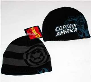 CAPTAIN AMERICA Marvel Comics SUPERHERO Reversible BEANIE CAP HAT New