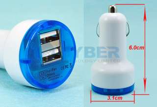 Dual 2 Port USB Car Lighter Cigarette Charger Adapter 4  