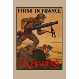   in France   U.S. Marines by John A. Coughlin 12x18