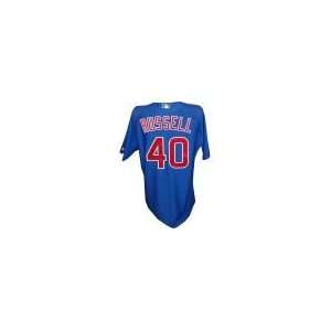 James Russell #40 Chicago Cubs 2010 Opening Day Game Used Road Jersey 