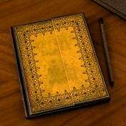 Product Image. Title Antique Embossed Lined Journal