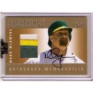  2010 Sportkings MARK McGWIRE Autograph Patch Silver (2 