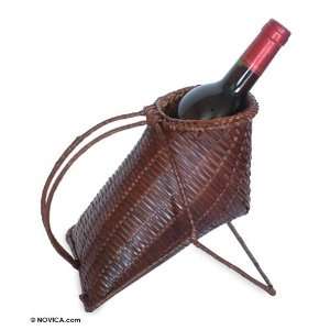  Wine bottle holder, Fishing Creel