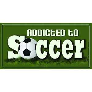  Addicted to soccer   Vanity Decorative License Plates Car 