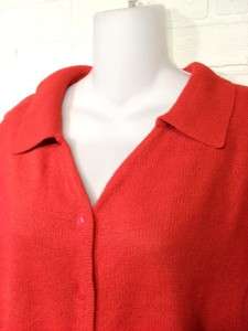 Red Collared Sweater Vest ~ WHITE STAG ~ Size L  