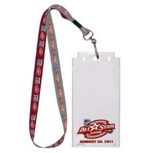  NHL 2011 ALL STAR GAME OFFICIAL LOGO LANYARD AND 