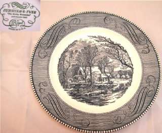 31 Royal Currier & Ives Blue and White Dinner Plates  