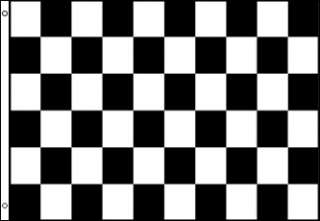 x3 CHECKERED BLACK AND WHITE NASCAR FLAG BANNER 2X3  