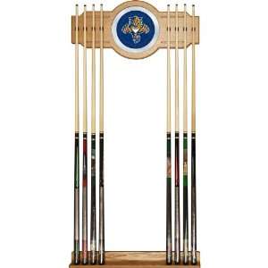 NHL Florida Panthers 2 piece Wood and Mirror Wall Cue Rack   Game Room 