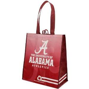 Alabama Crimson Tide White Crimson Fade Reusable Tote Bag  
