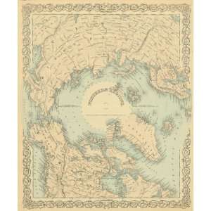   Colton 1881 Antique Map of the Northern Polar Regions