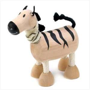  Anamalz Wooden Zebra Childs Toy Animal 5 Posable Figure 