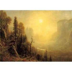   Albert Bierstadt   32 x 24 inches   Study for Yosemite Valley,Glaci