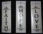 Faith Hope Love, Wall Art, Vinyl Home Decor, Charity, 10x13 wedding 