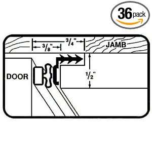  M D PRODUCTS 36 X 84 Beige Magnetic Door Weather Strip 