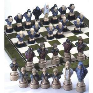   of the Rings Hand Decorated Crushed Stone Chess Pieces Toys & Games