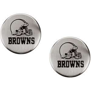   Cleveland Browns NFL Football Team Logo Round Stud Earrings Jewelry