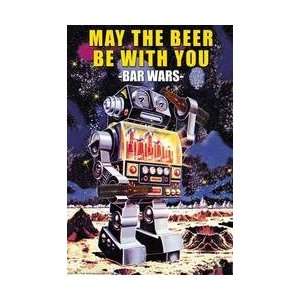  May the Beer be wth you 12x18 Giclee on canvas