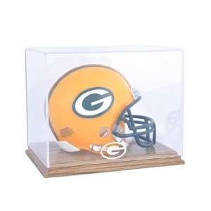 Oak Mini Helmet Packers Logo Display Case  Sports 