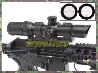   4x28 Red Green Illuminated 30mm Long Eye Relief CQB Scope  