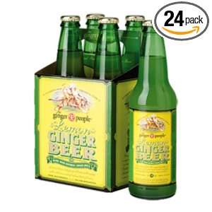 Ginger People Lemon Ginger Beer, 12 Ounce (Pack of 24)