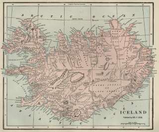 This color map of Iceland was taken from a Crams Atlas 