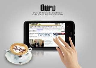 Ouro   4 multi touch capacitive Dual SIM Android 2.2 Smartphone WIFI 