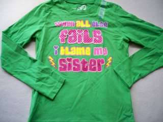 New The Childrens Place blame sister design tshirt  