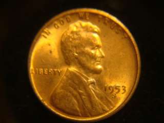 1953 S Lincoln Wheat Cent 1 Penny Nice Coin  